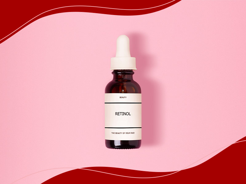 Embalagem de um retinol com conta gotas