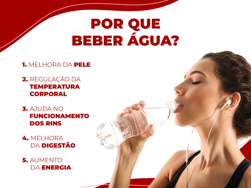 imagem ilustrativa dos benefícios de se beber muita água