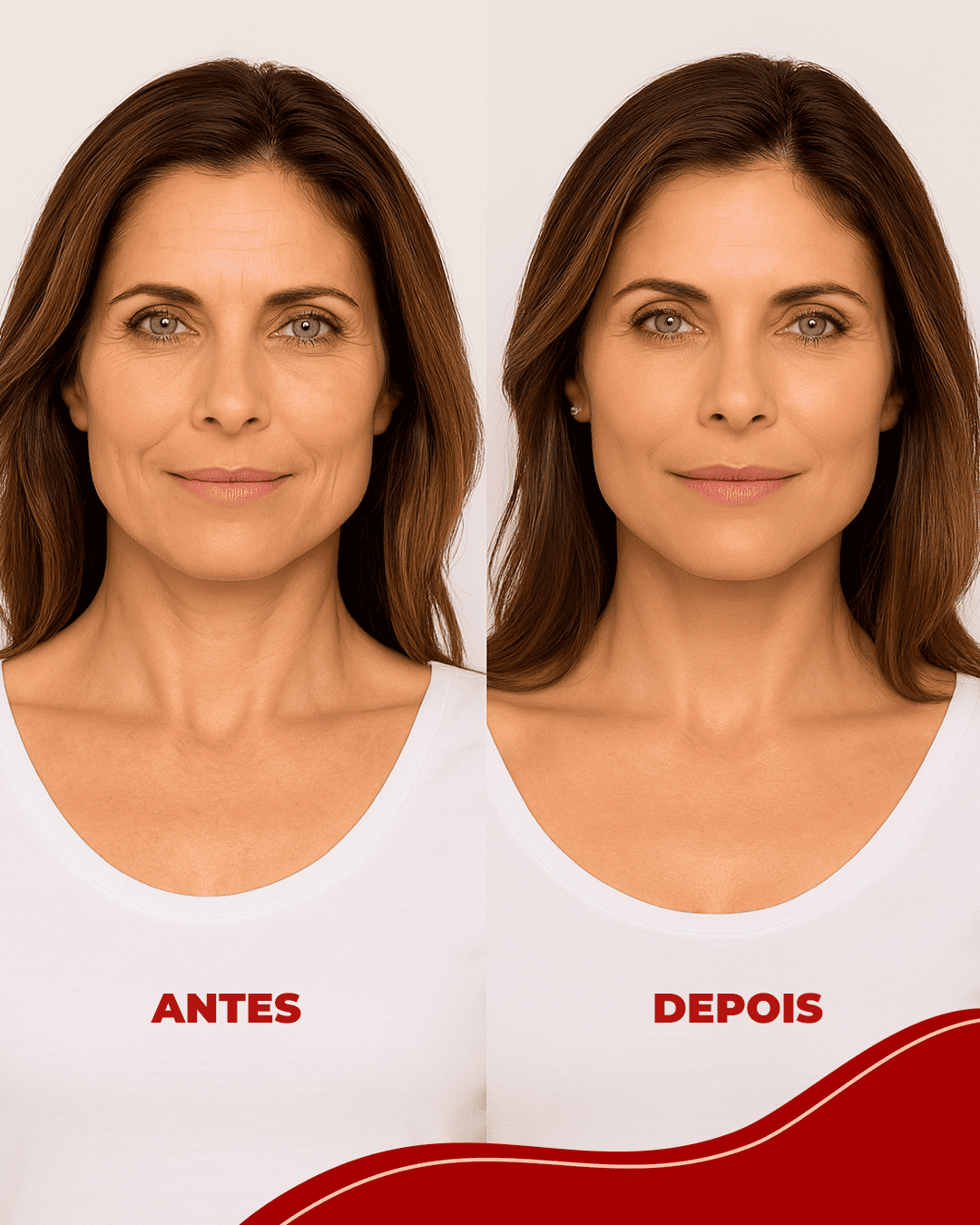 O que é hidroxiapatita de cálcio? imagem de antes e depois do procedimento de hidroxiapatita de cálcio
